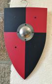 Bouclier normand noir/rouge 30 x 50 cm