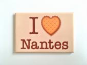 Magnet "I love Nantes" biscuit