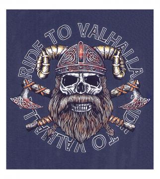 T-Shirt tête de mort viking "Ride To Valhalla"