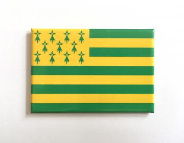 Magnet drapeau de Bretagne jaune et vert