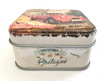 Boîte métal caramels beurre salés - Bretagne 2 cv