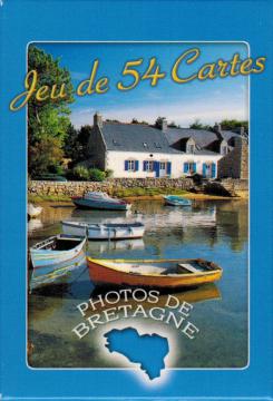 Jeu 54 cartes photos de Bretagne jaune ou bleu