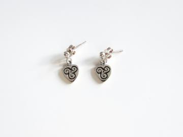 Boucles d'oreilles celtiques coeur