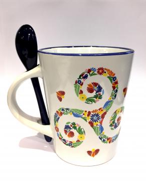 Mug triskell multicolore + cuillère