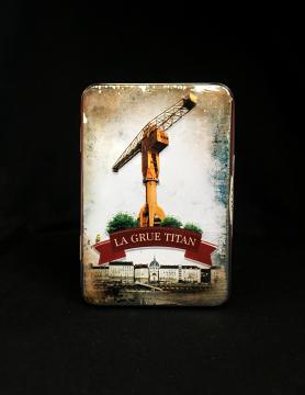 Boîte métal caramels durs "La Grue Titan" 55g
