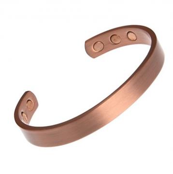Bracelet magnétique cuivre BRUNELLE - 6 aimants - 18 cm