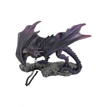 Dragon violet avec chaîne