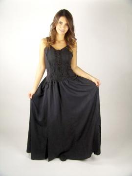 Robe type corselet en rayon noire